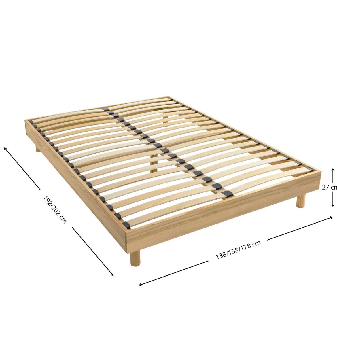 Sommier kit en bois massif