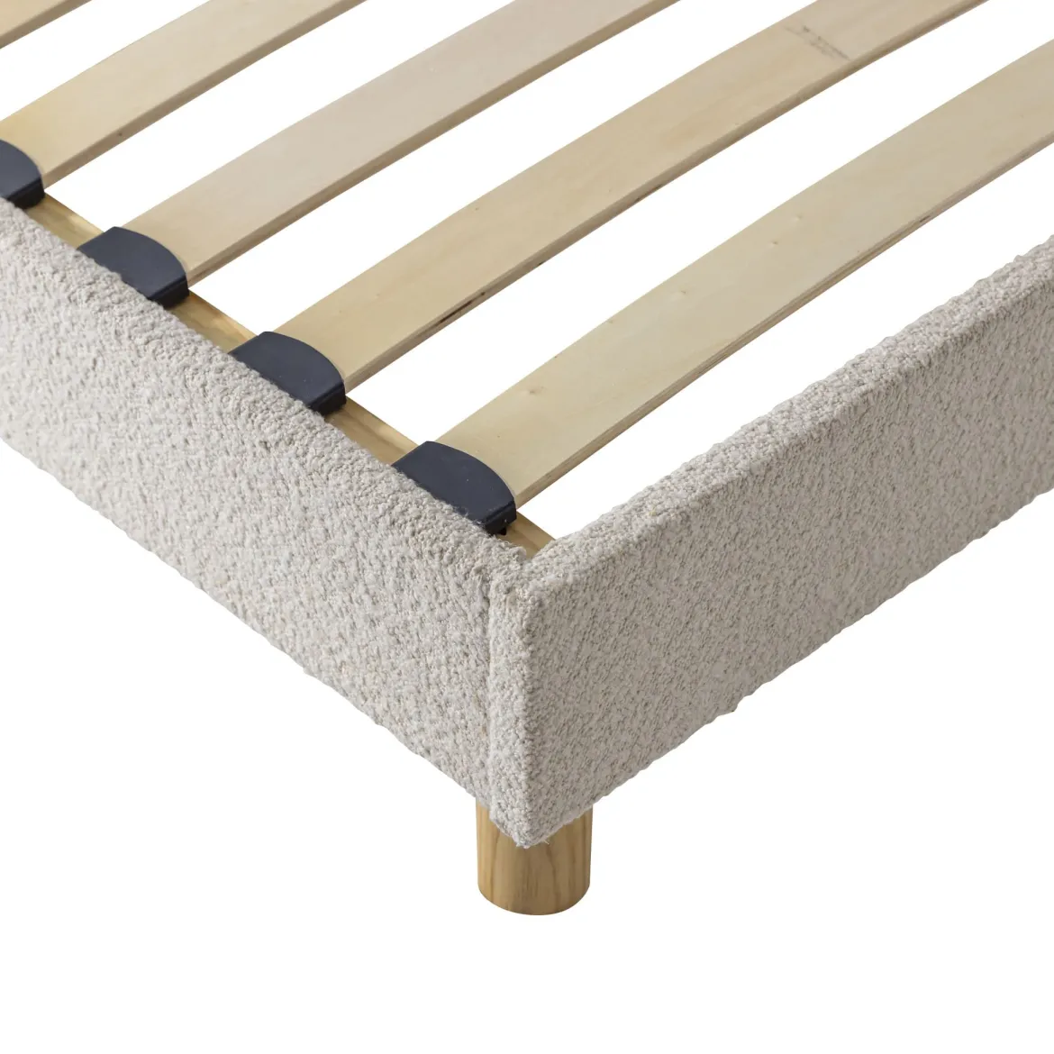 Sommier kit enfant en bois massif avec tissu bouclette