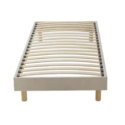 Sommier kit enfant en bois massif avec tissu bouclette
