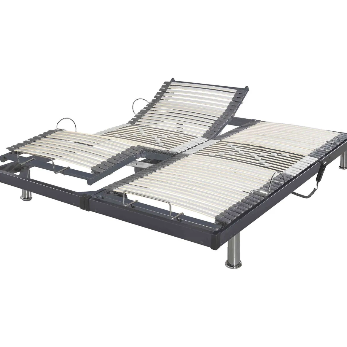 Sommier électrique de relaxation gris extra plat