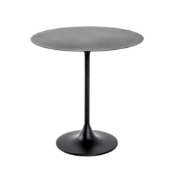 Table de chevet avec plateau en métal noir - CH15046