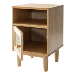 Table de chevet cannage en pin massif ANNA - CH17023