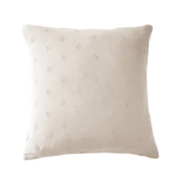 Taie d'oreiller brodée double gaze de coton