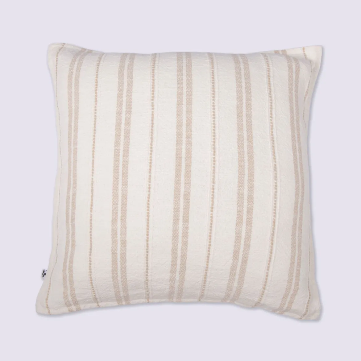 Taie d'oreiller coton rayure blanc Terre de Nuit Olympe