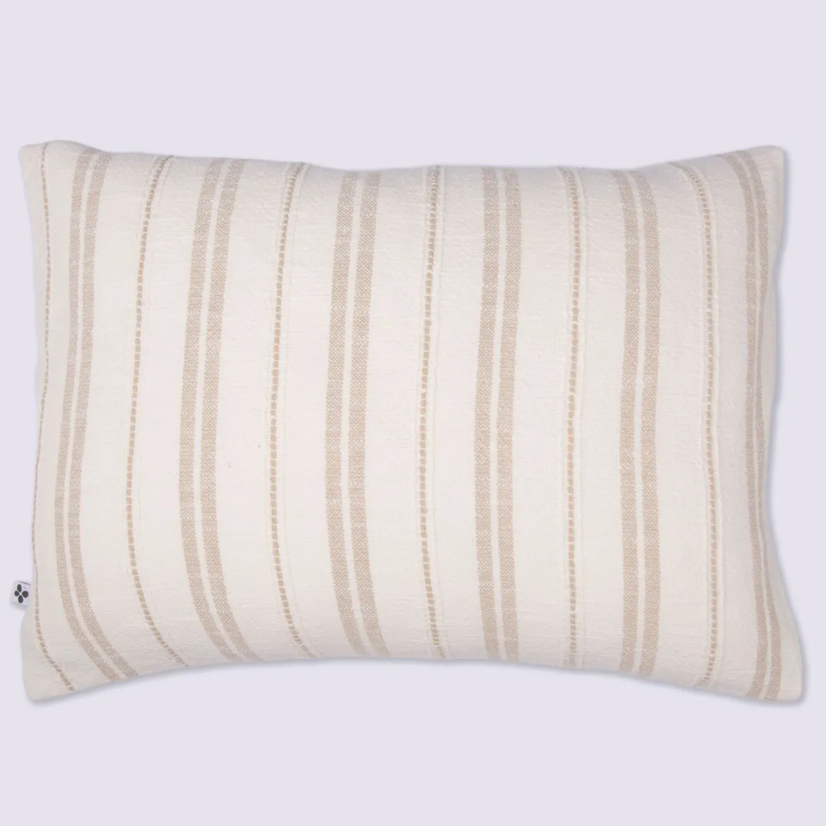 Taie d'oreiller coton rayure blanc Terre de Nuit Olympe