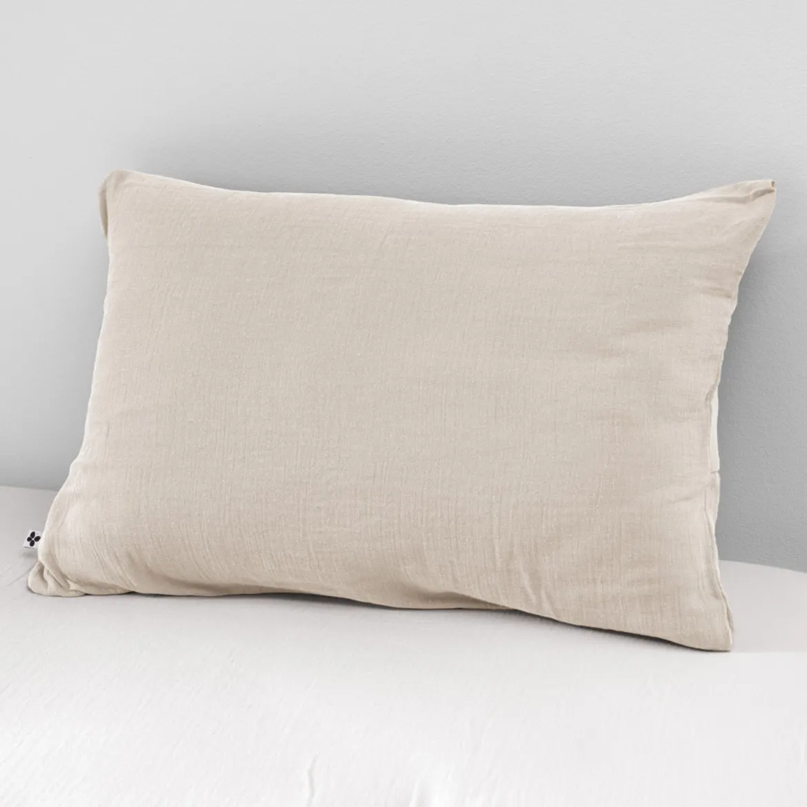 Taie d'oreiller double gaze de coton