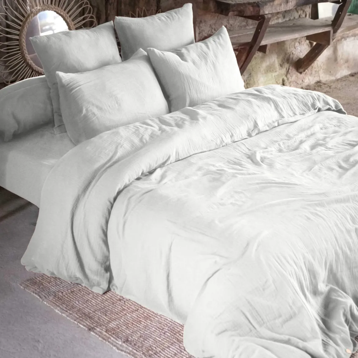 Taie d'oreiller double gaze de coton