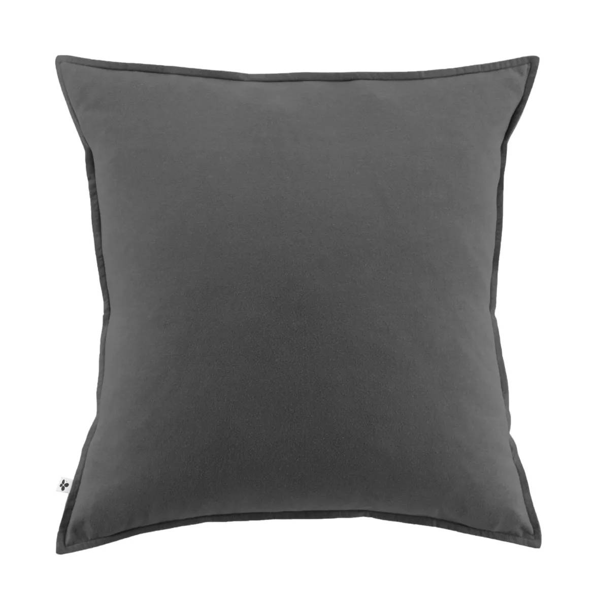 Taie d'oreiller flanelle anthracite