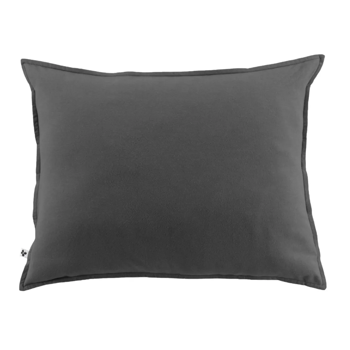 Taie d'oreiller flanelle anthracite