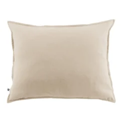 Taie d'oreiller flanelle beige