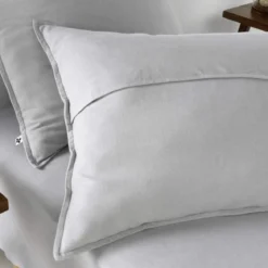 Taie d'oreiller flanelle gris