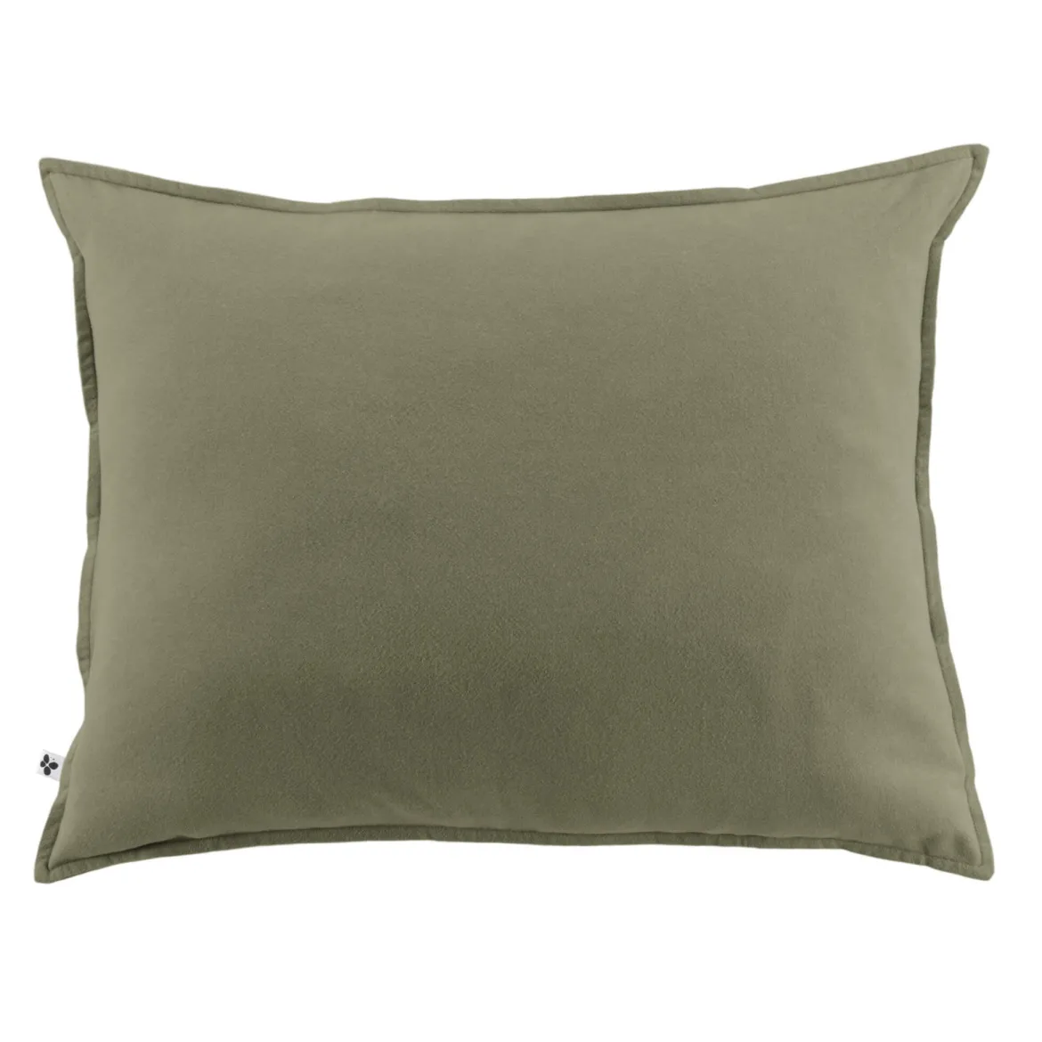 Taie d'oreiller flanelle kaki