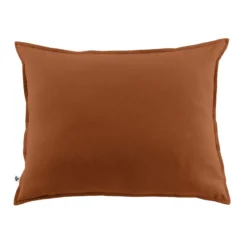 Taie d'oreiller flanelle orange