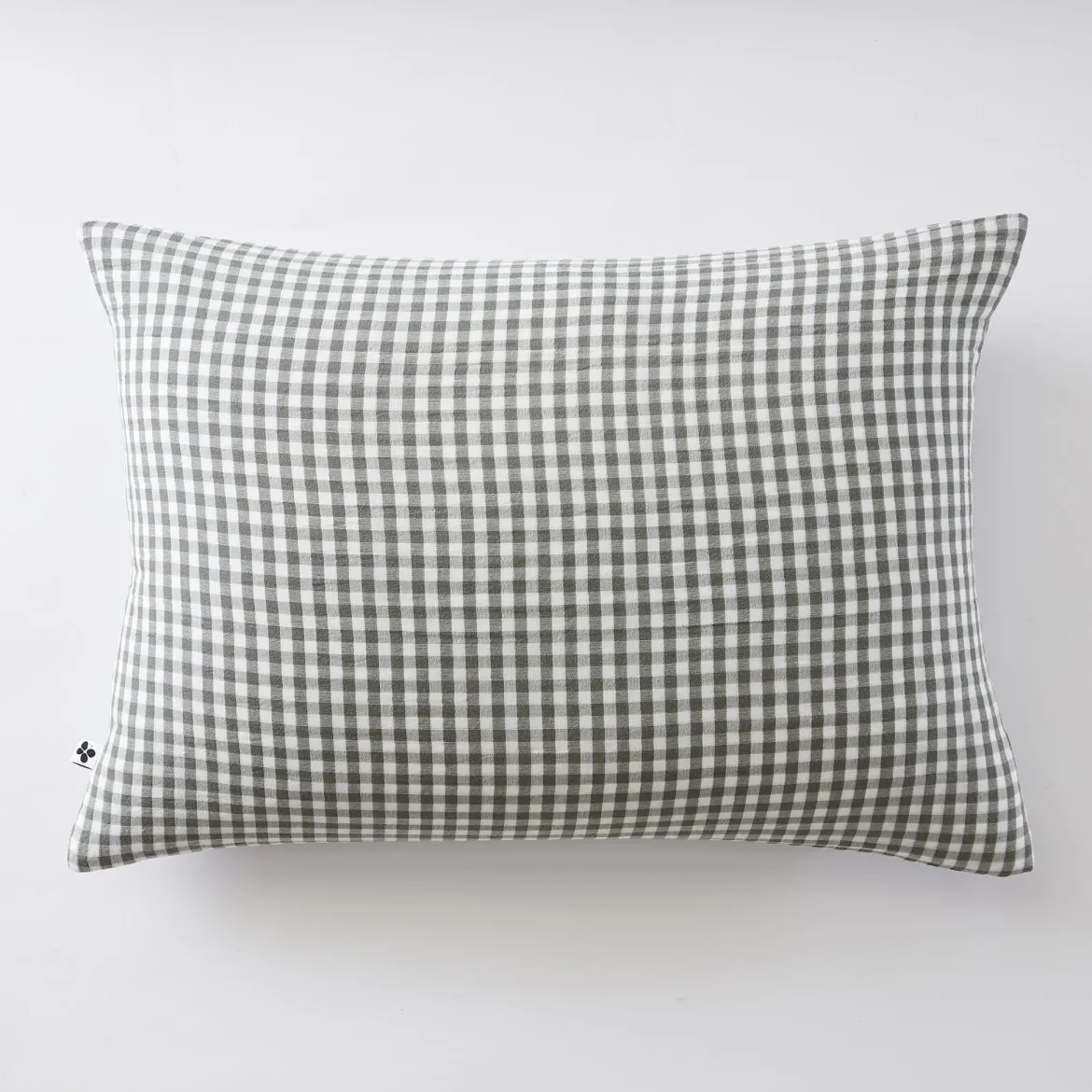 Taie d'oreiller gaze de coton imprimé vichy