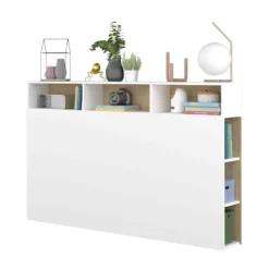 Tête de lit avec niches de rangement en bois - TL9052