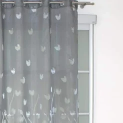 Voilage tulipe gris 140x240