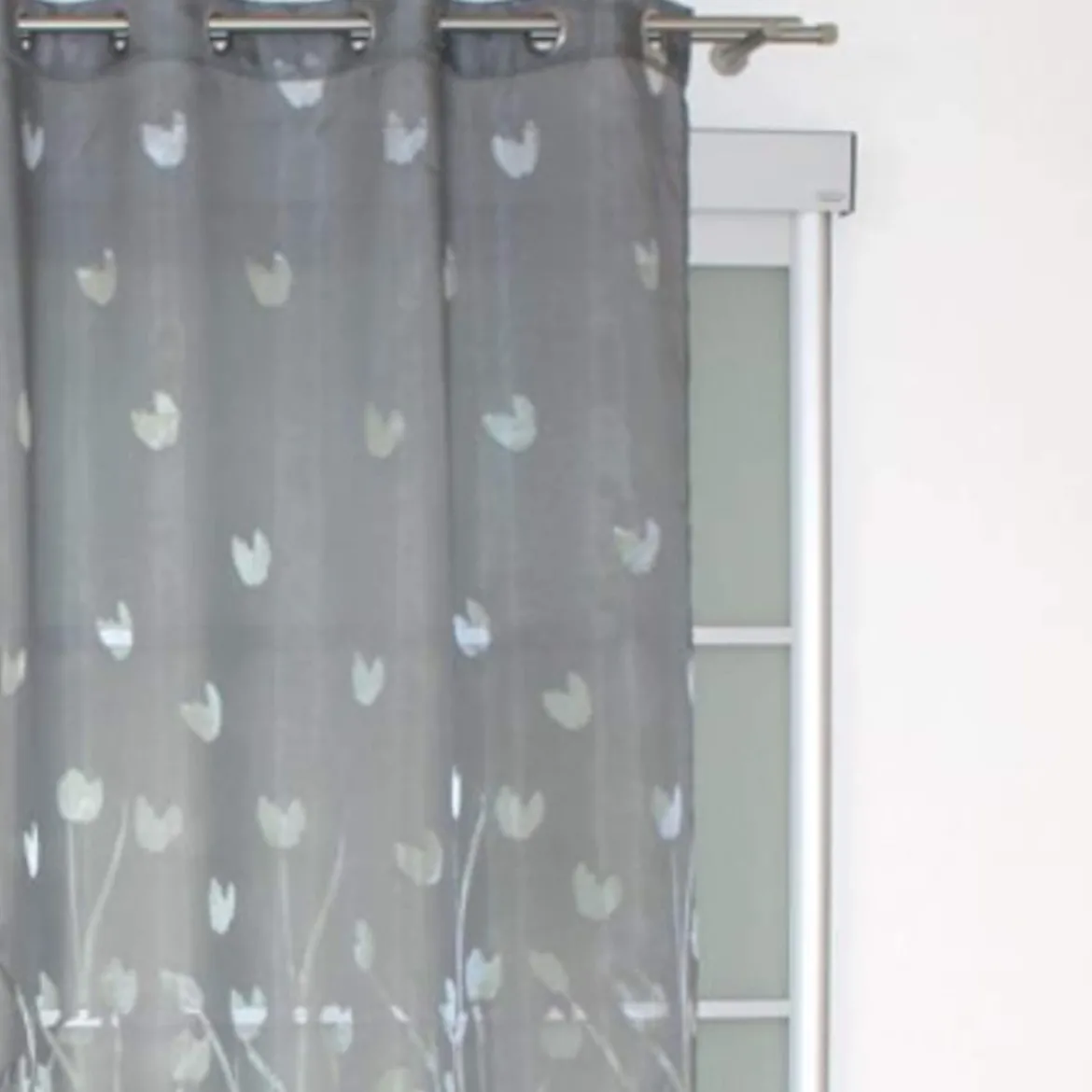 Voilage tulipe gris 140x240